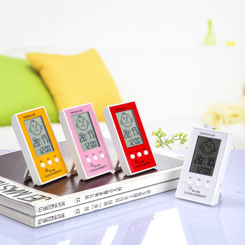 1Pcs Digital Thermometer Kids Smile Thermometer Hygrometer Meter for Detect Indoor Temperature and Humidity