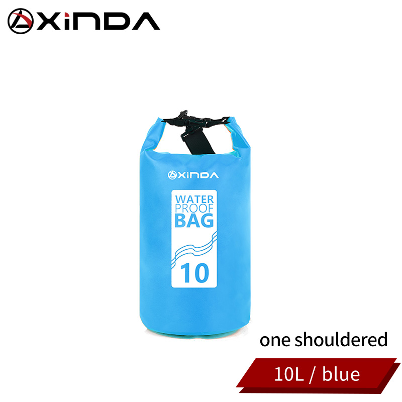 Bolsas secas impermeables para exteriores de 5/10l, bolsas secas portátiles para Rafting y buceo, bolsas de PVC para natación y Trekking de Río: Blue10L(one strap)