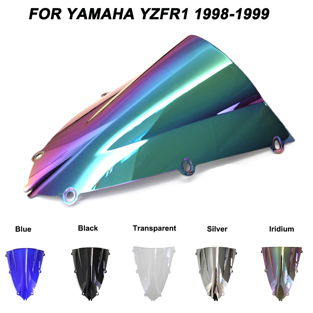 Motorrijwiel Voorruit Double Bubble Voorruit Windgeleiders Voor Yamaha YZFR1 YZF R1 yzf r1 1998-1999 1998 1999