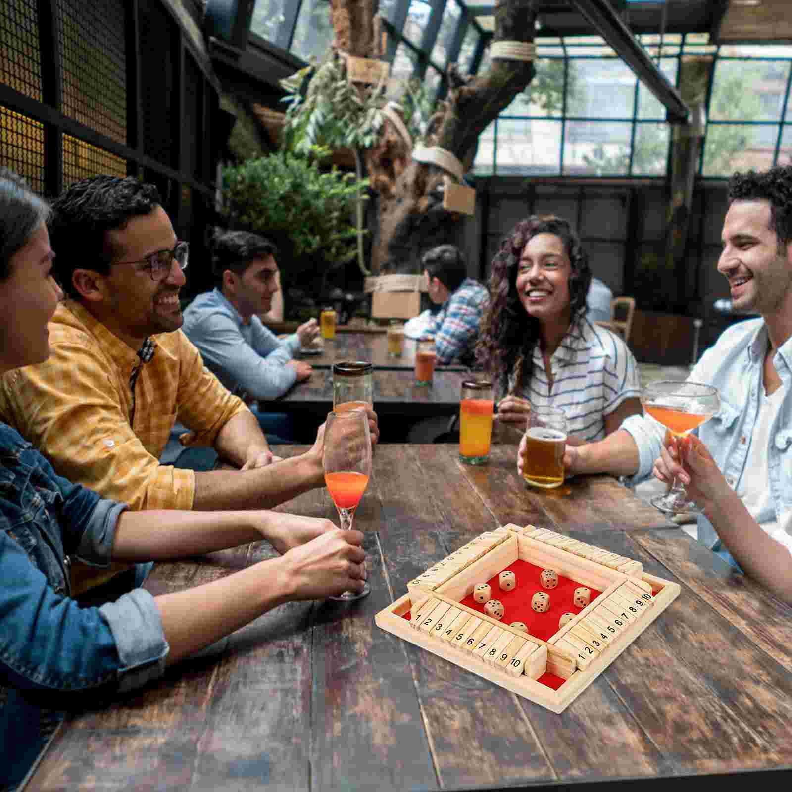 1 Set Shut The Box Game Novel Safe 4 Player Drinking Game Gathering Prop Party Supplies