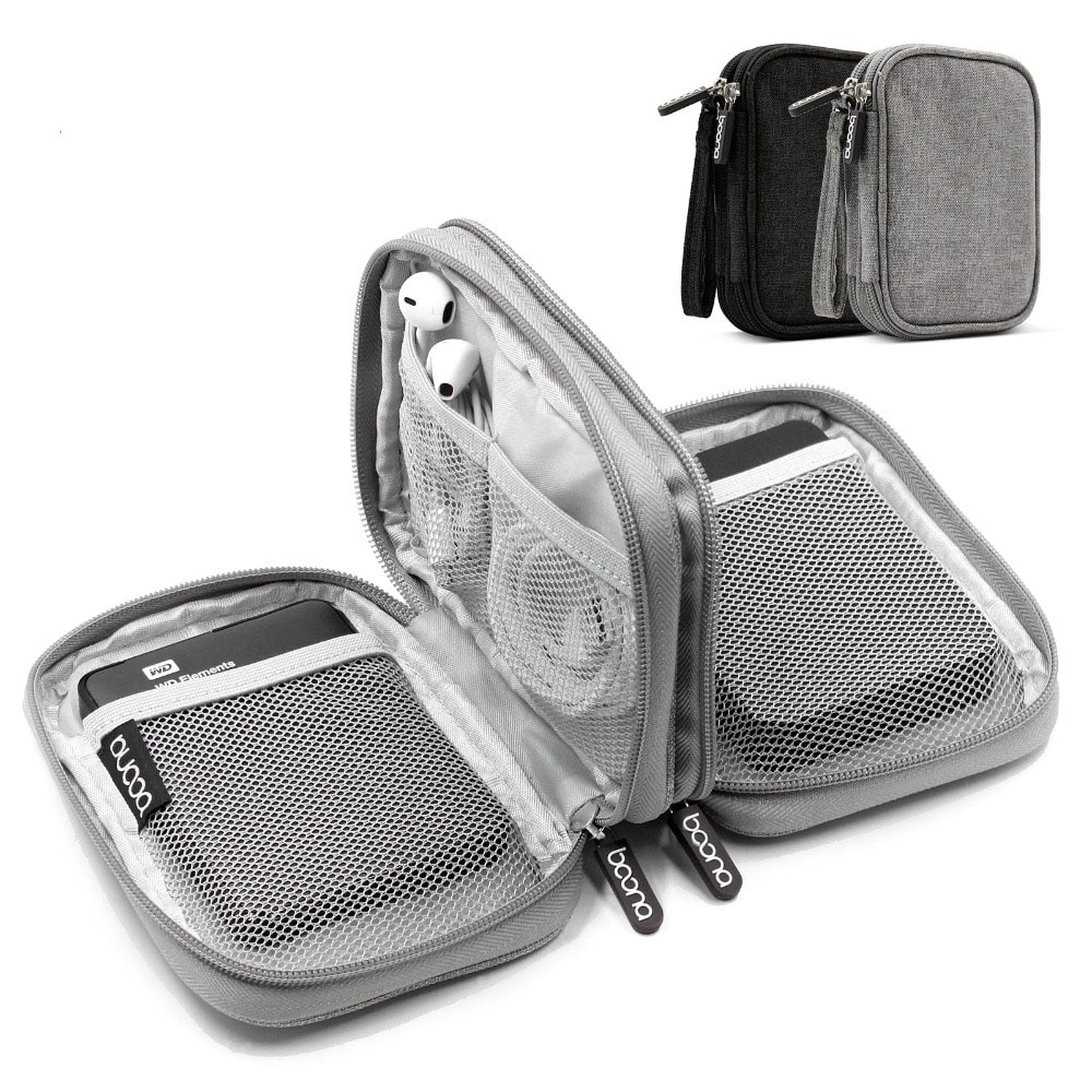 Oxford Stof Dubbeldeks Soft Shockproof Carrying Digitale Organizer Travel Externe Opslag Hdd Case Hard Drive Bag