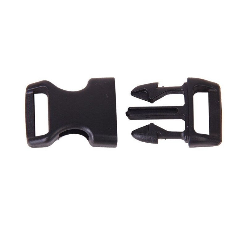 10Pcs 5/8 "Side Release Plastic Gespen Voor 0.6" Singels Bandjes Zwart