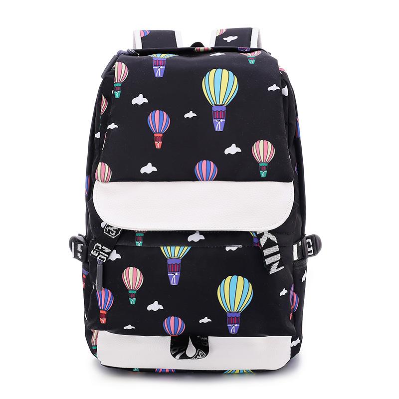 Schule Tasche Teenager Schule Tasche bagpack große kapazität Koreanischen college schule tasche für mädchen: hot air balloon