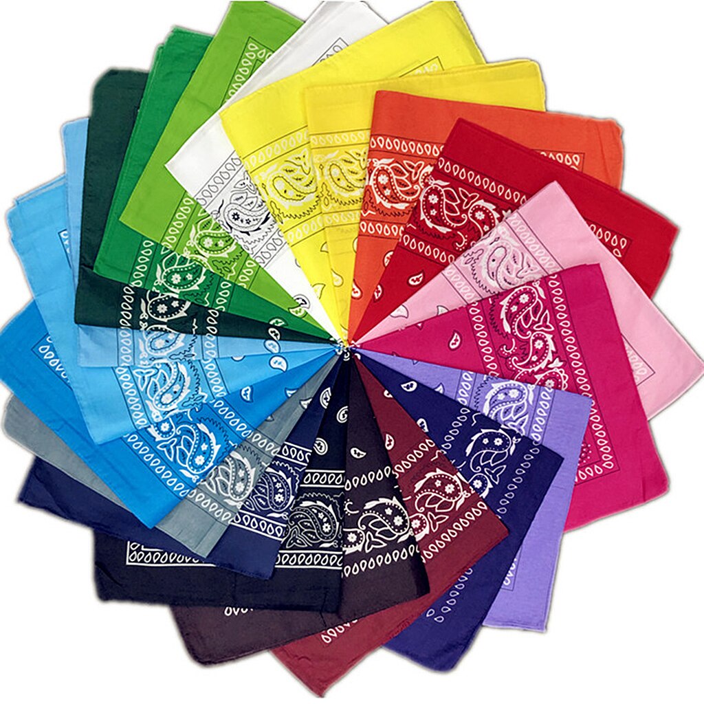 Women Fashon Pasley Bandana Square Head Scarf Neck Scarf Headwear-0ne