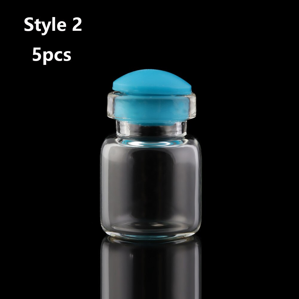 5Pcs Small Drift Bottle Glass Jars Decor Aluminum Cap Bottle Rainbow Wishing Bottle DIY Containers Mini Message Vials Ornaments: Style 2