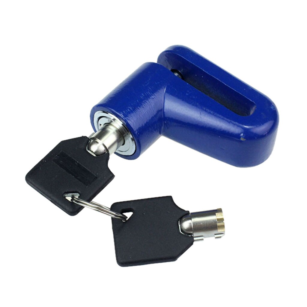 Motorcycle Lock Security Anti-Theft Wheel Theft Bicycle Motorbike Disc Brake Lock Theft Protection For Scooter Safety Lock#3: Blue