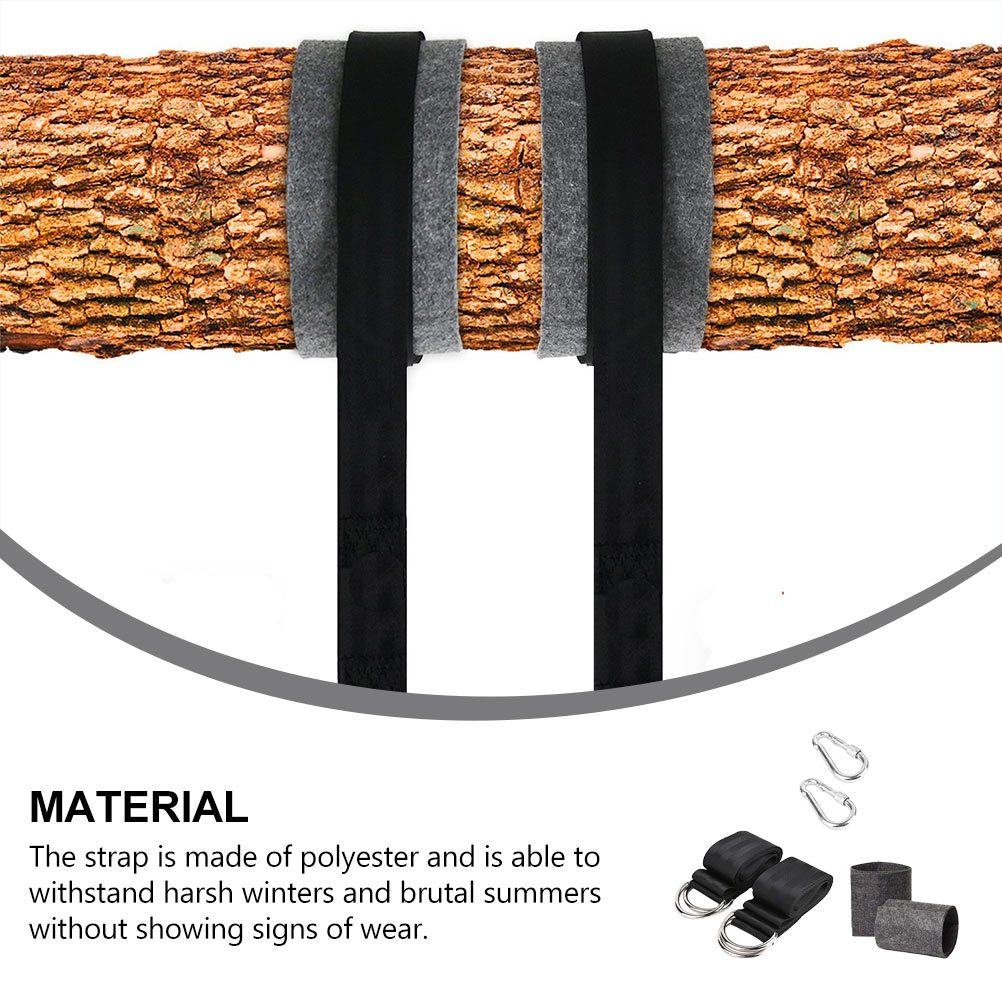 1 Set Tree Swing Hanging Kit Tree Swing Straps Hammock Straps With Loops