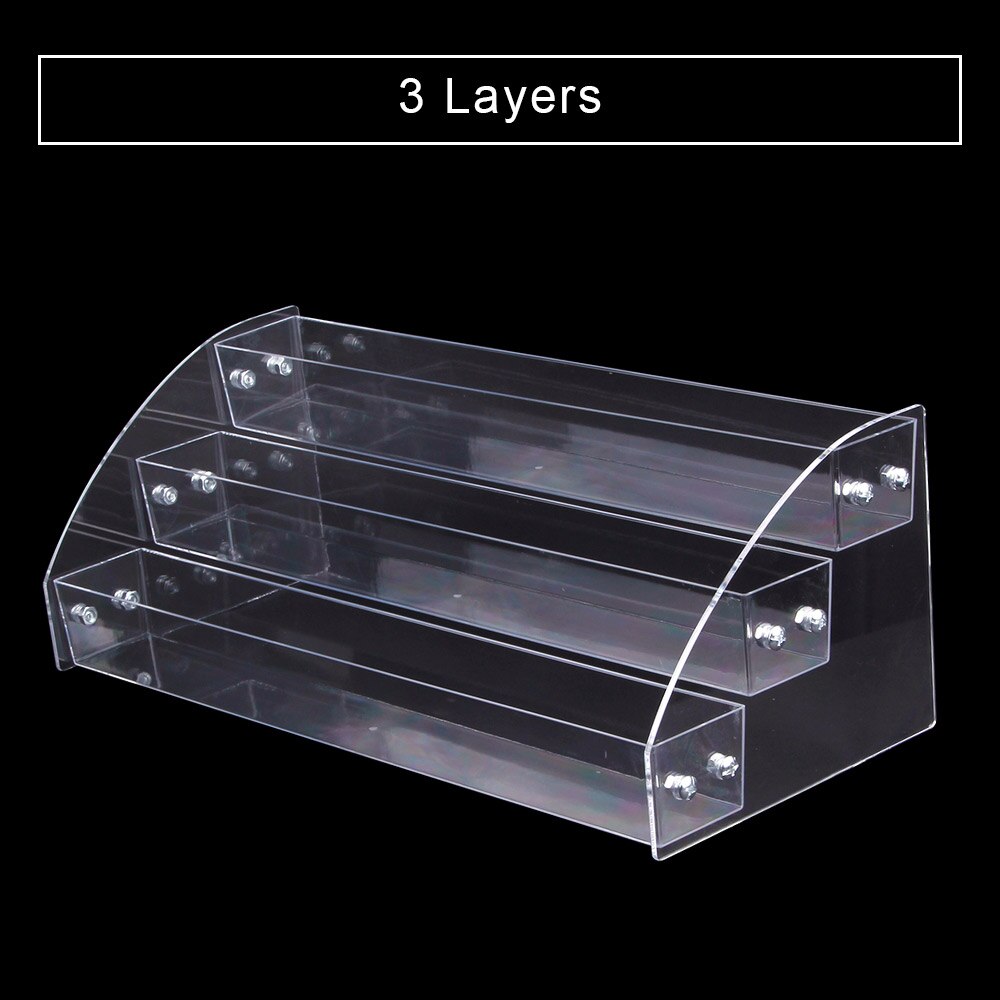 Acryl 1 Tot 7 Tier Nagellak Rack Display Houder Nail Art Cosmetische Vernis Organizer Stand Manicure Tool Plastic Storage doos: 3 Layers