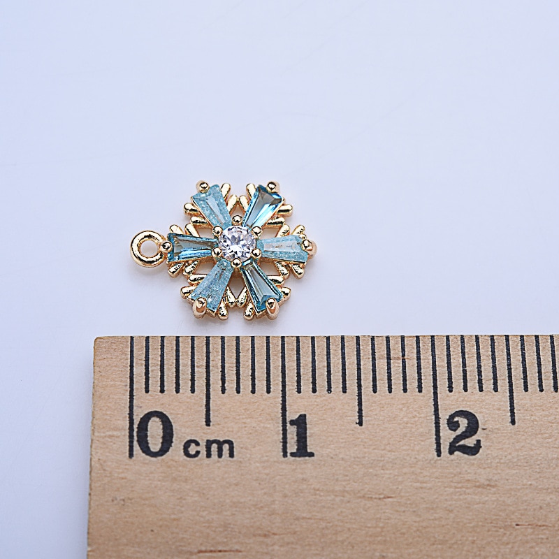 4pz 13x10 MM 24K colore Oro Zircone fiocco di neve Pendenti E Ciondoli Pendenti con Gemme E Perle in Ottone con di Alta Qualità Gioielli Fai Da Te accessori di risultati