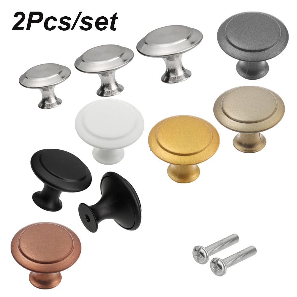 2Pcs/lot Closet Drawer Knobs Cabinet Handles Wardrobe Pulls Handle With Screw Wardrobe Furniture Hardware Kitchen Door Handle