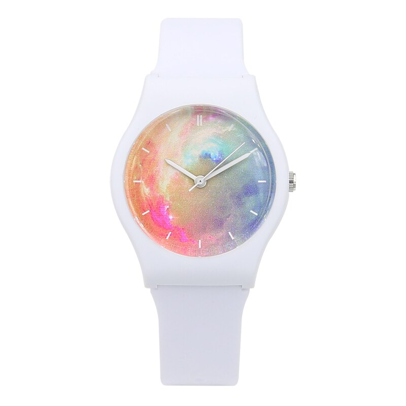 Reloj deportivo resistente al agua para mujer, Harajuku Star, transparente, Jelly, sencillo, femenino