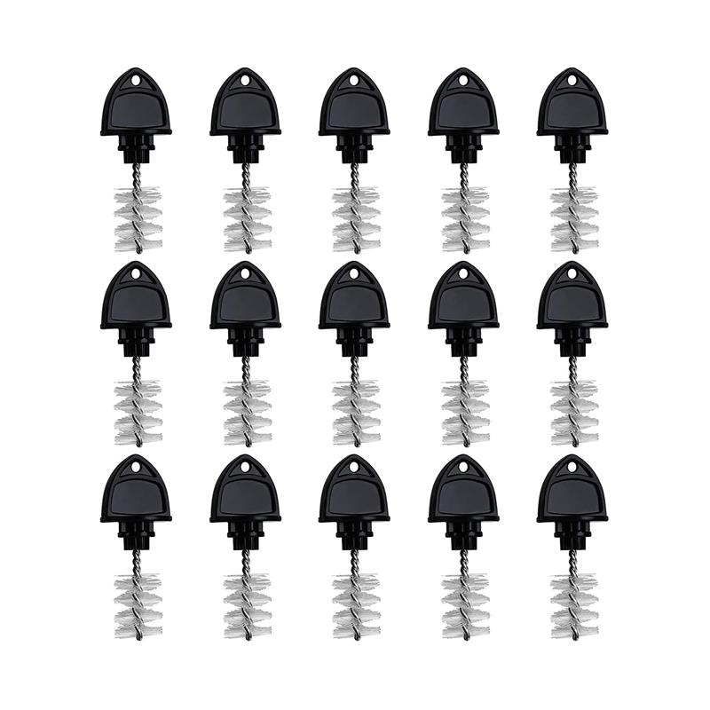 15Pcs Bier Kraan Borstel Caps Gelagkamer Bars Plug Draft Tap Schoon Sanitair Tap Gereedschap Accessoires Tapbier Kraan Cap tool: black