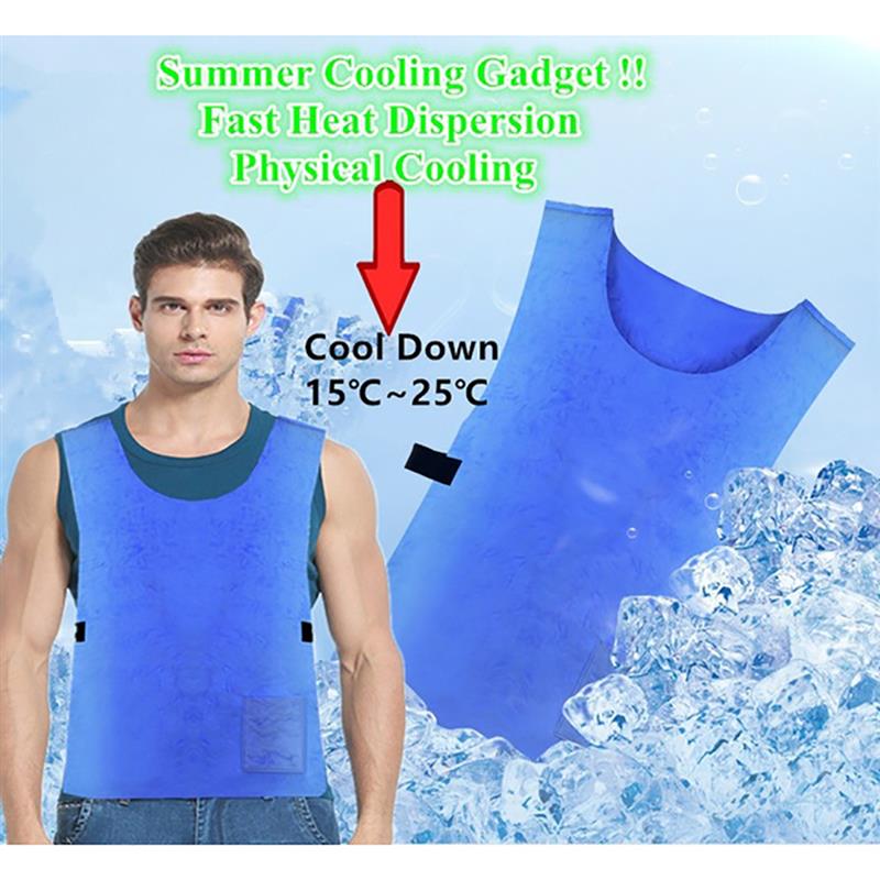 Cooling Camping Hiking Vest Fishing Cycling Vest Air Outdoors Equipment Quick Cooling Breathable Vest Summer Cooling Supply