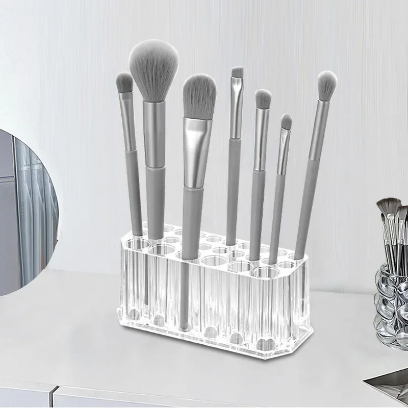 Nail Brush Organizer Makeup Brushes Holder Desk Cosmetics Pen Eyelash Tweezer Storage Rack Nail Tools Display Stand Rack Box