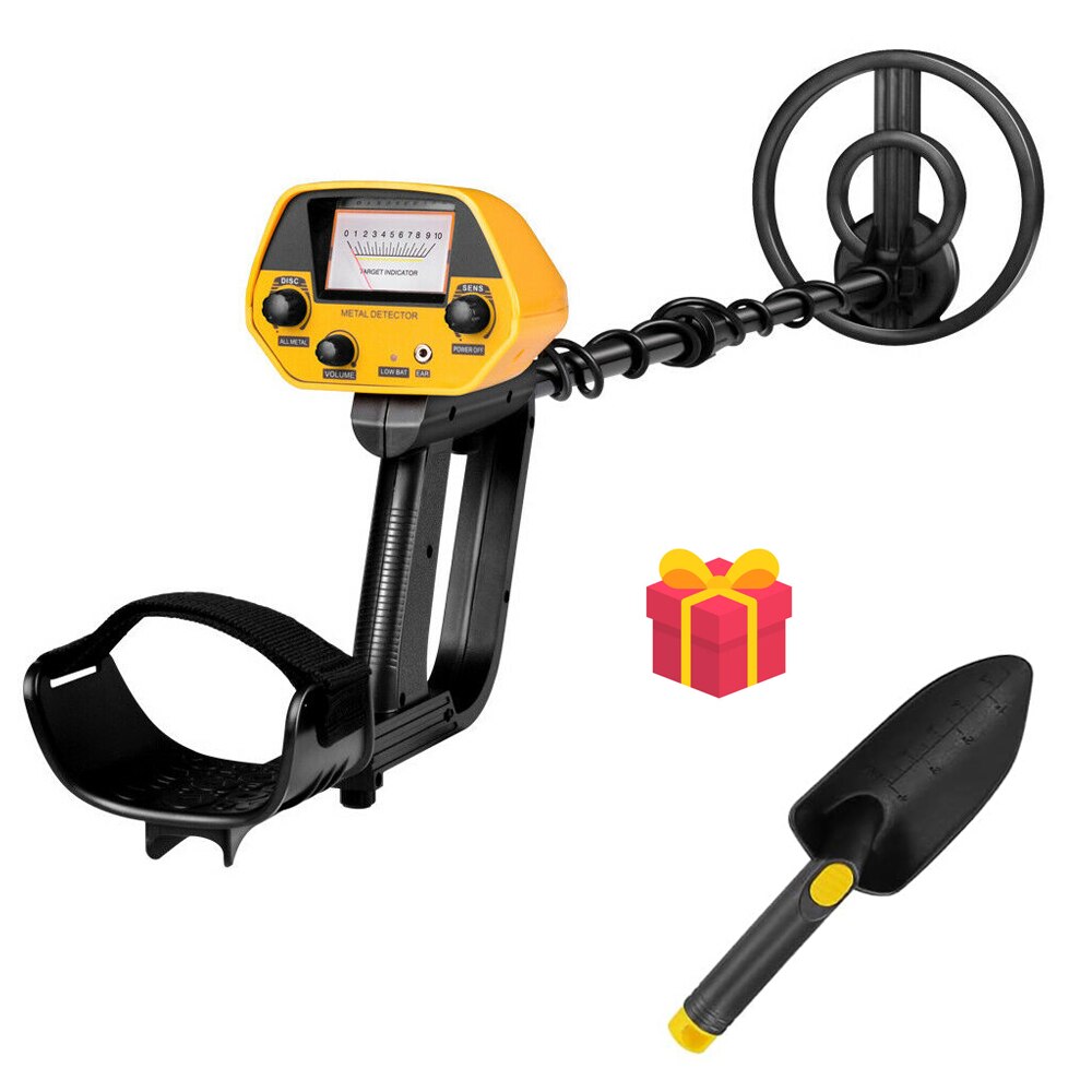 Lightweight Metal Detector with 20cm Waterproof Search Coil, 28-108cm Metal Finder for Kids Adults Beginners, Disc &amp; All Metals: MD-5090 plus Shovel