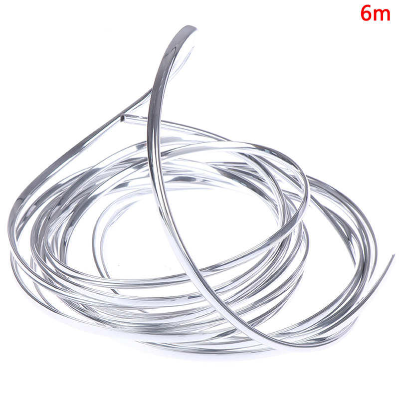 1 Roll 6M Door Edge Moulding Trim Strip Scratch Guard Protector Car Chrome Car Door Moulding Strip Chrome Car Body