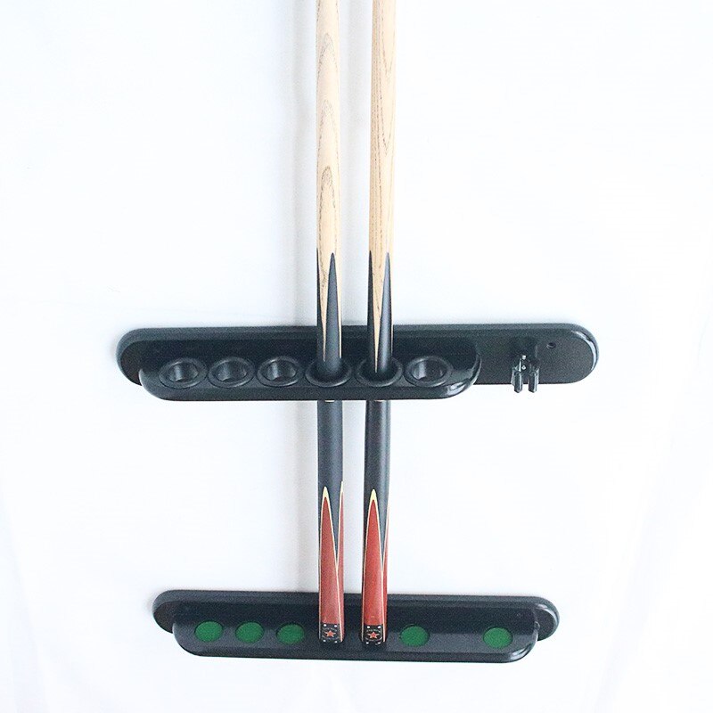 Trä 7 hål biljard snooker cue resten vägg rack biljard cue rack