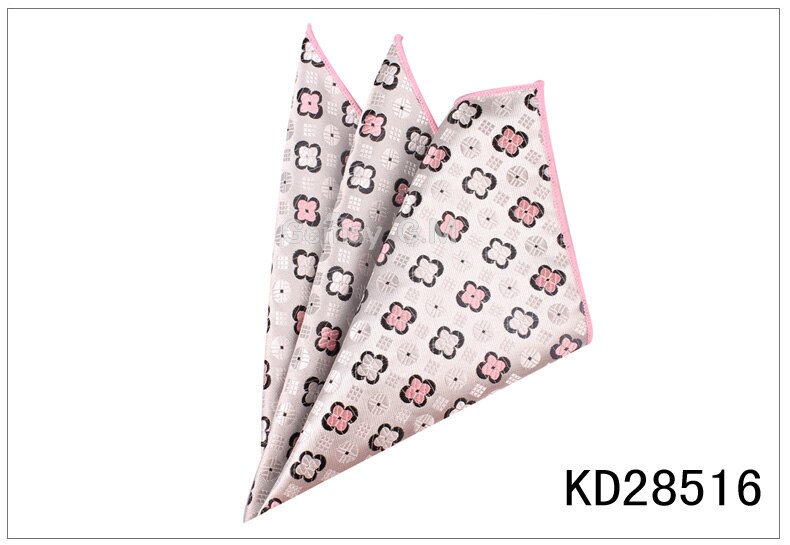 Mænd lommetørklæder hanky til mænd blomstret herre lommetørklæder afslappet jakkesæt firkantede lommetørklæde håndklæder til fest 25 cm x 25 cm: Kd28516