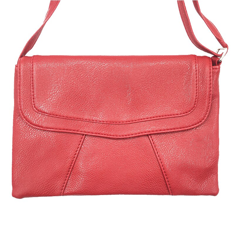 Diagonal magnetisk knap håndtaske dametaske crossbody skulder messenger tasker kvinder konvolut clutch: Rød