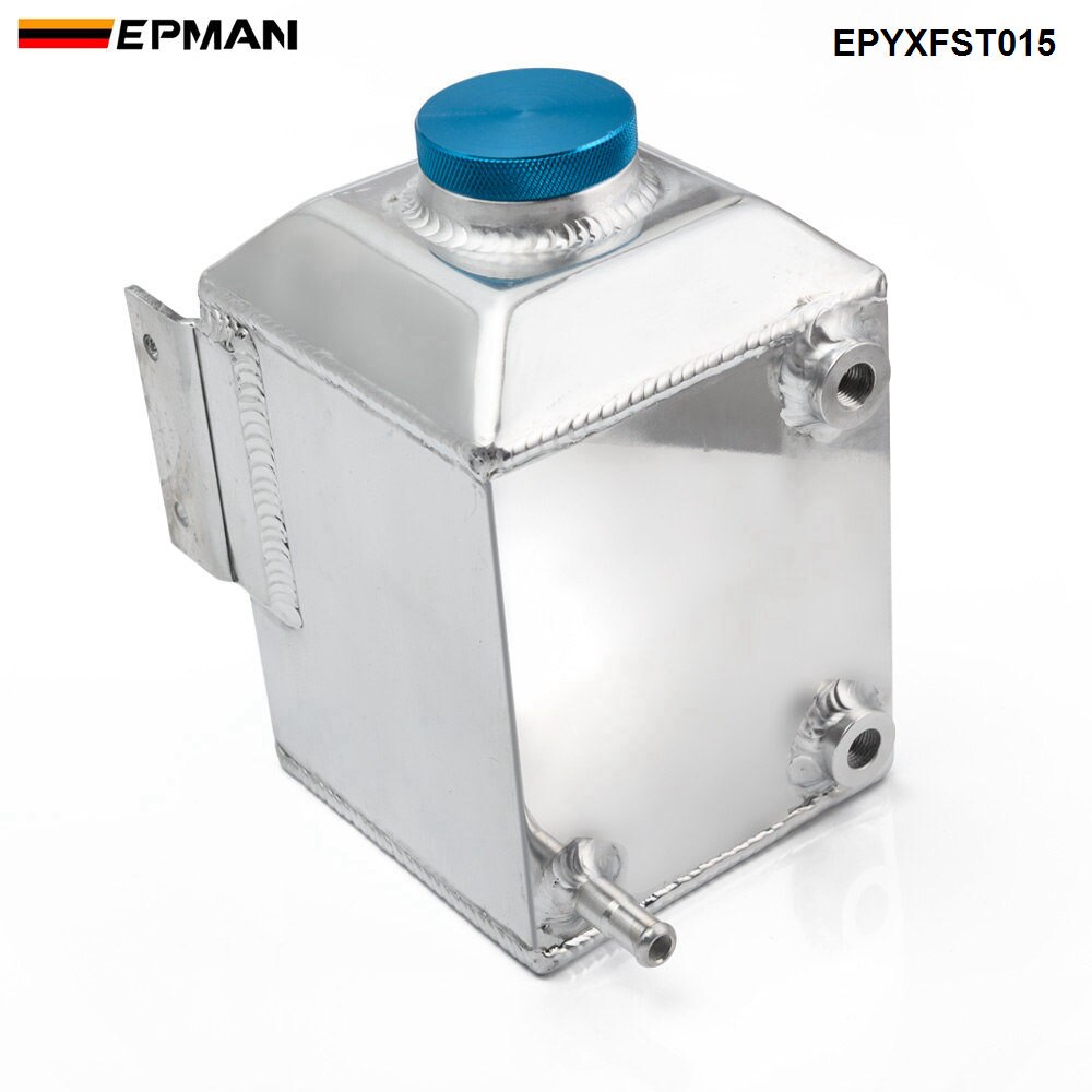 EPMAN Aluminum Universal Oil Catch Surge Tank Oil Separator Oil Reservoir Fuel Surge Tank 1L EPYXFST015