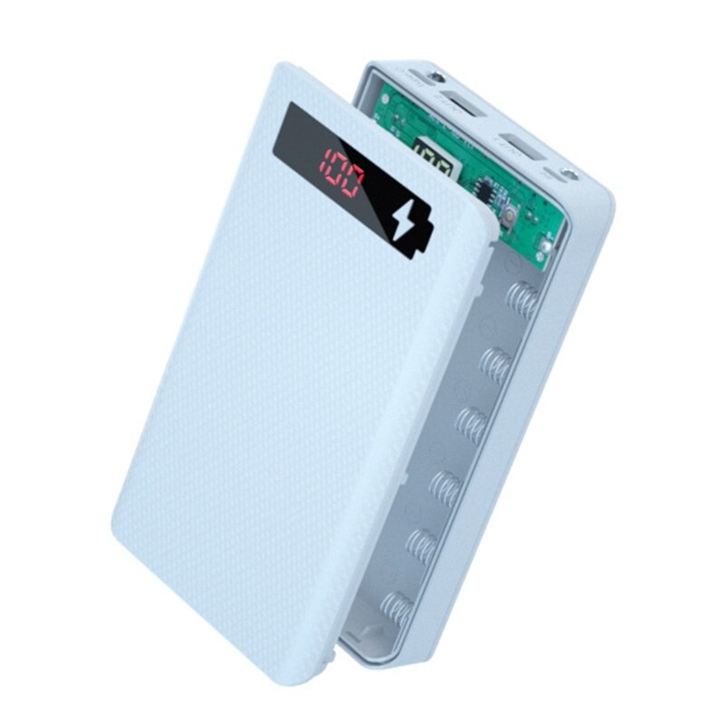 Multifunktionales powerbank-gehäuse, ladebox , 6- slot-akkubehälter, diy-gehäuse: W
