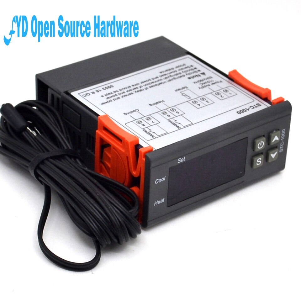 STC-1000 Temperature Controller STC 1000 Thermostat Aquarium NTC Sensor 110V