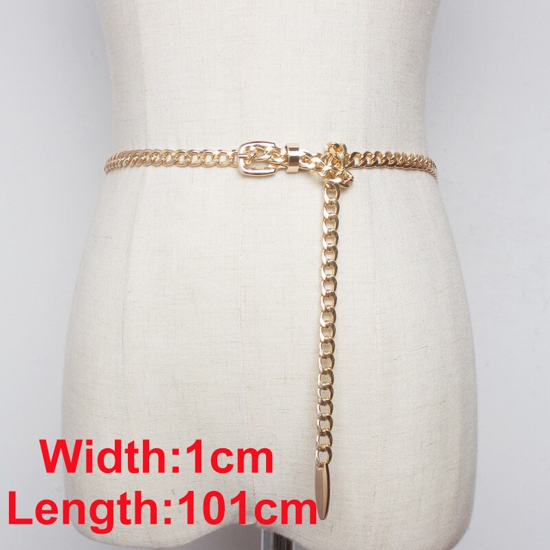 Cetiri Vrouwen Mode Metalen Heup Ketting Riem Elegante Goud Zilver Franjes Ring Taille Keten Kleding Riemen: Style 14