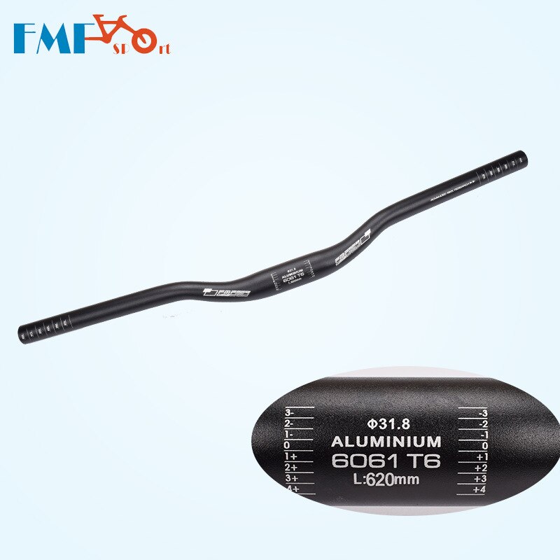 FMFXTR – guidon de vtt plat/surélevé en alliage d'aluminium haute résistance, partie droite de vélo, 31.8x620/700mm: Riser-620-black