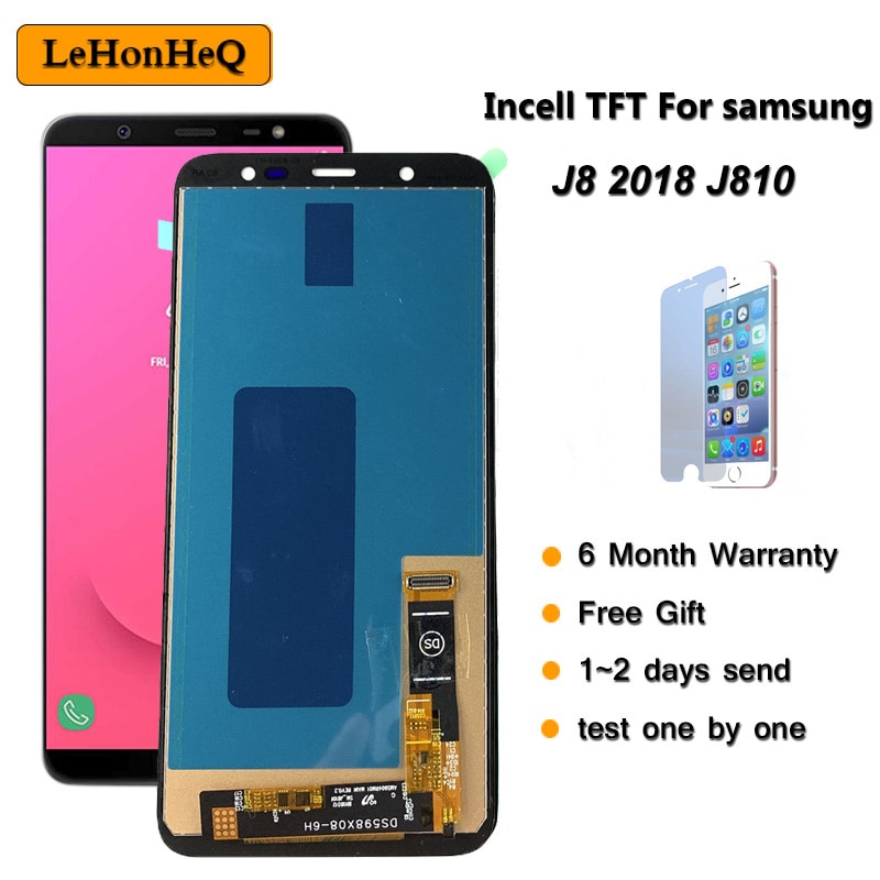 Incell Lcd Voor Samsung J8 J810 Lcd Touch Screen Digitizer Voor Samsung Galaxy J8 J810 J810F j810Y Montage