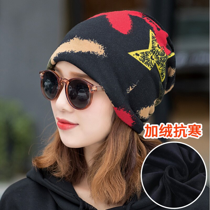 Hoed dame winter schattig warm multifunctioneel nek wikkel hoofd muts postpartum hipster halve maan muts: 6