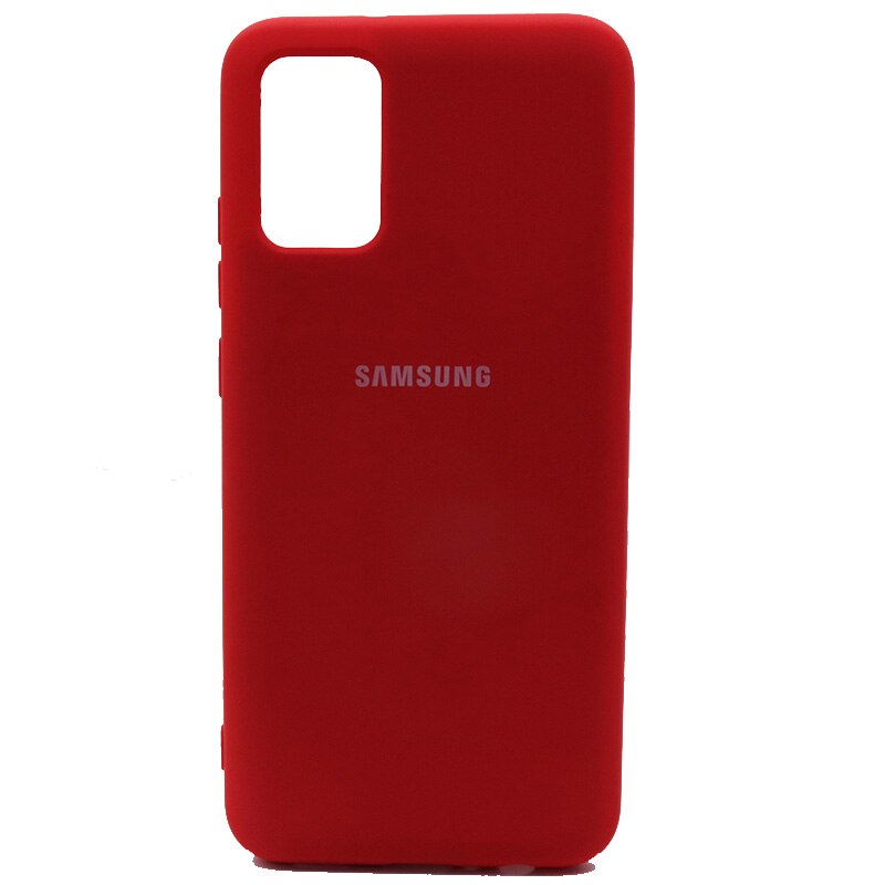 A02s etui Samsung Galaxy A02S SM-A025F A 02S jedwabisty silikonowy pokrowiec wysokiej jakości miękki w dotyku tył ochronny: Red