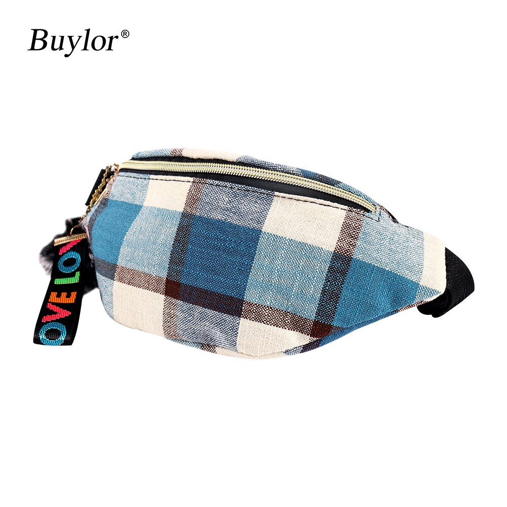 Buylor Gürtel Tasche Frauen fanny Pack Lebensstil Hüfte miserabel Tasche Lässig Brust Beutel Leichte Taille Pack Neue Taille Beutel: Lightblue