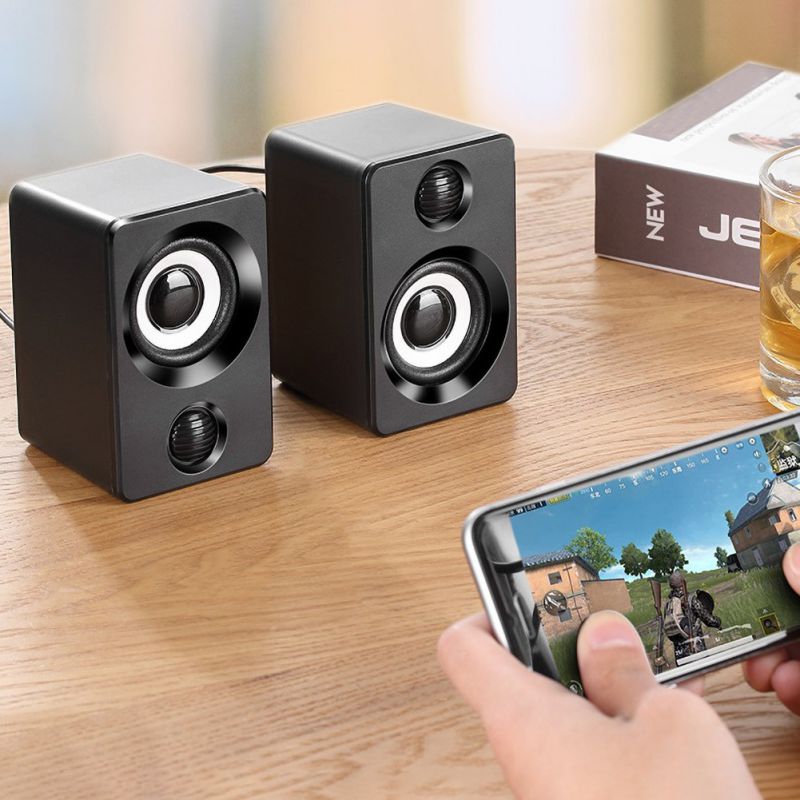 USB Computer Speaker - Active Stereo Sound - Portable Audio for Music, Gaming, Films