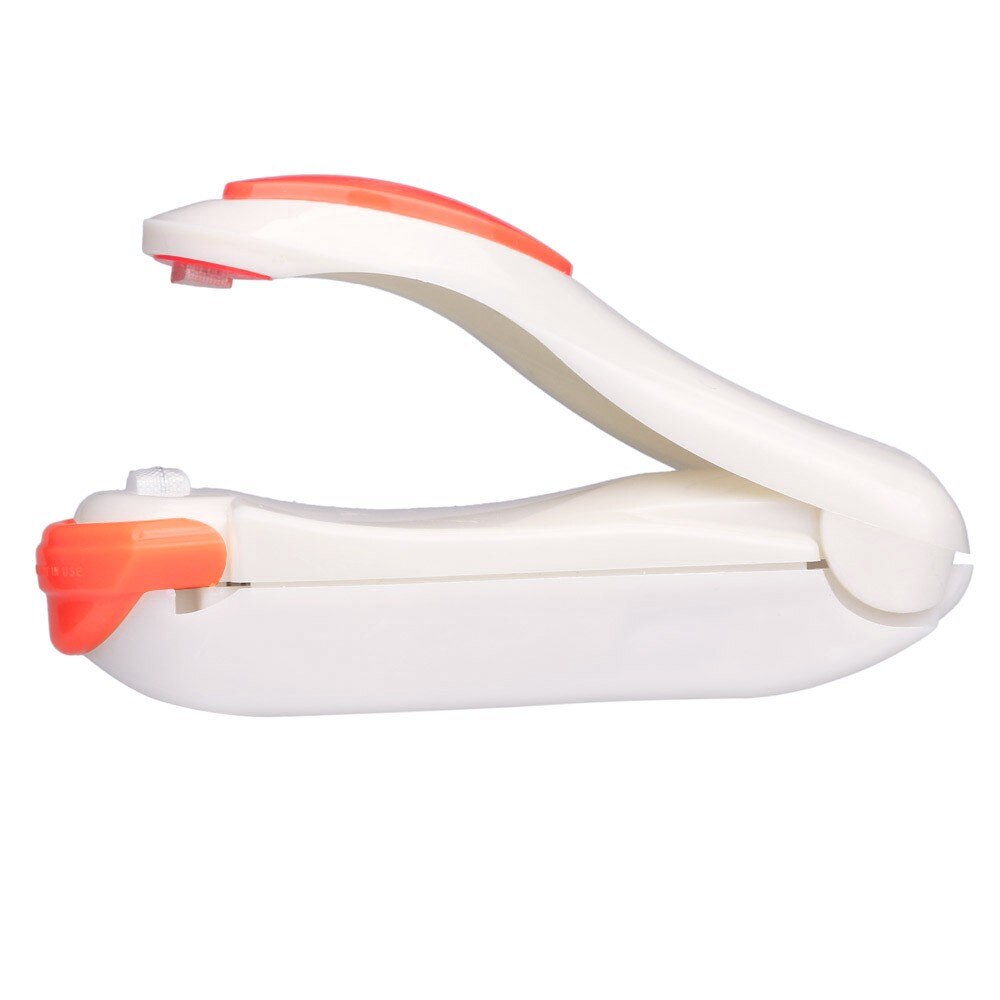 1pc portable miniature heat sealing plastic bag machine pulse sealing bagging machine sealing plastic bag sealing machine: Beige