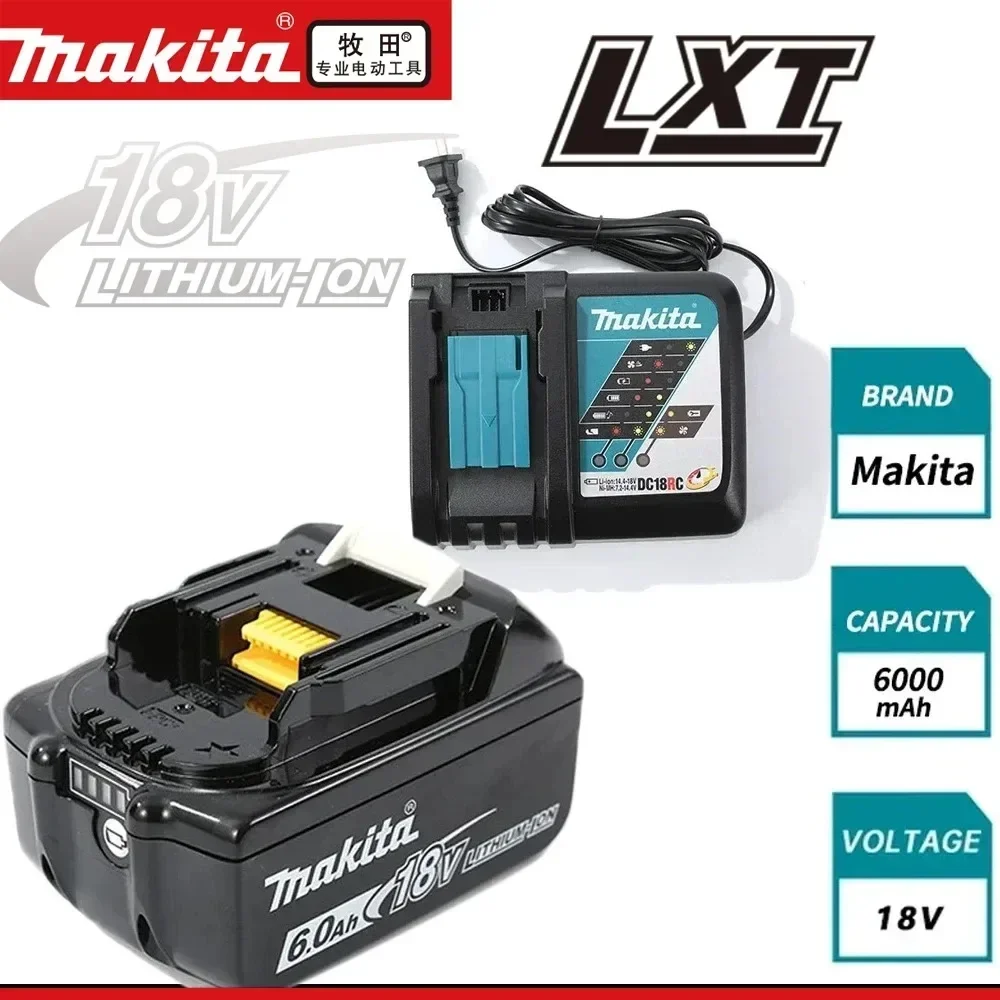 Originele Makita 6Ah/3Ah/Makita 18V Batterij BL1830B BL1850B BL1850 BL1840 BL1860 BL1815 Vervangende Lithium Batterij: Clear