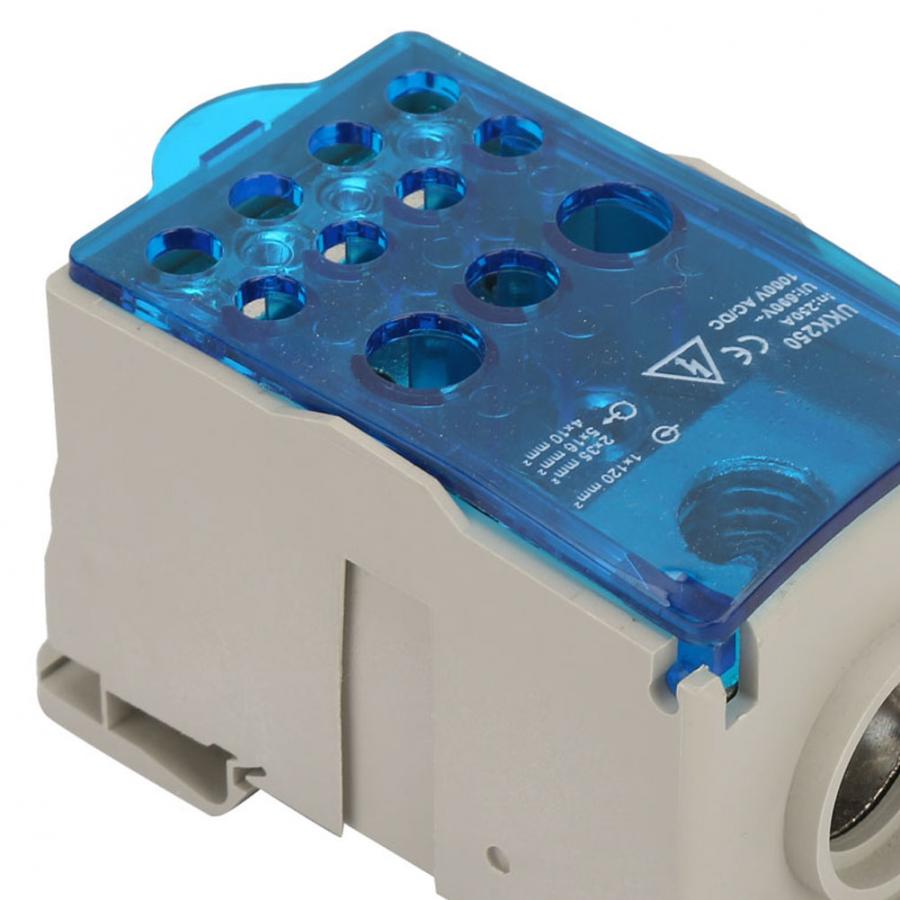 UKK-250A Din Rail Terminal Block Distribution Box Universal Power Junction Box Wire Connector Junction Box