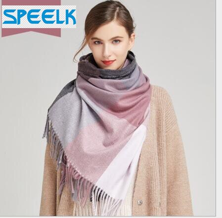 Spring/Winter Women Plaid Scarf Scarves Cashmere Shawls and Wraps Long Foulard Head scarves: 4
