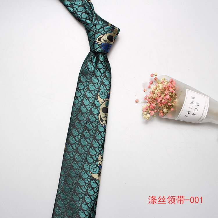 Linbaiway brand jacquard halsbånd til herre polyester slips slanke slips mænd forretningsdesignere krave brudgom corbatas: 001