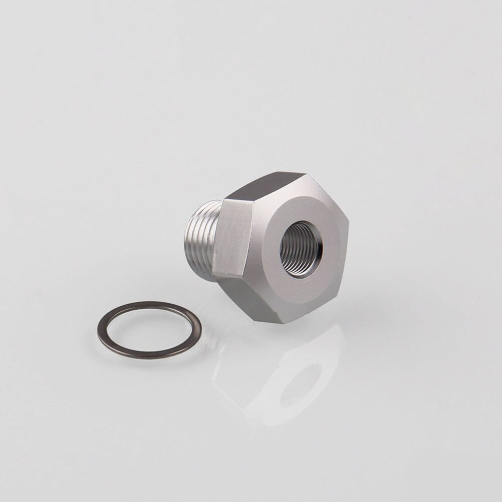 Automotive Oil Pressure Sensor Adapter Switch LS Engine Swap Male M12x1.5 Female 1/8 NPT Oil Pressure Sensor Plug (Silver)