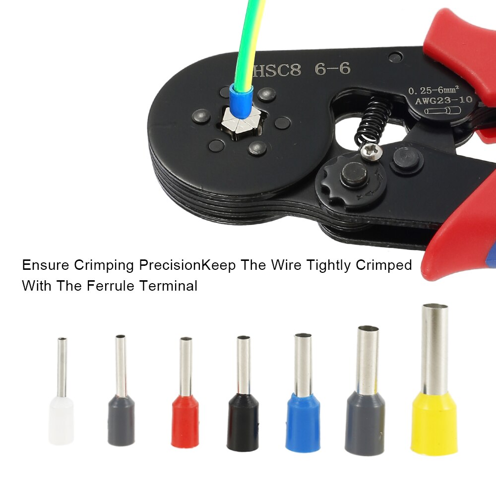 Crimper Plier Set HSC8 6-6 Ferrule Crimping Pliers Wire Crimping Tool Wire Stripper Hand Ferrule Crimp Set With 1900 Terminals