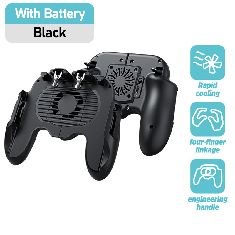 Kivee Smart Telefoon Koelventilator Gaming Mobiele Gamepad Koeler Fan Draagbare Voor Type-C Usb Radiator Voor Iphone Xiaomi samsung Redmi: With Battery