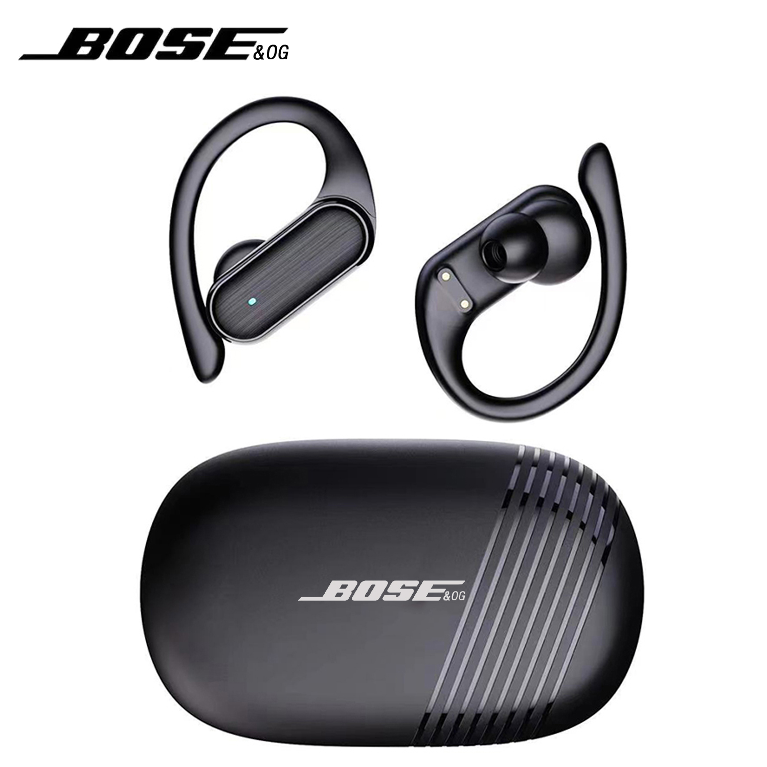 BOSE&OG A520 TWS Bluetooth-oortelefoon Draadloze HiFi-oortelefoonhaak, Sport, hardlopen, gamen, oortelefoon, waterdicht, handig: WHITE