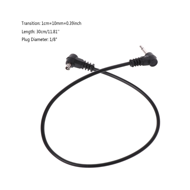 Pc Sync Kabels 30Cm 12 ''2.5Mm 1/8" Cord Plug Jack Voor Mannelijke Flash Trigger Camera