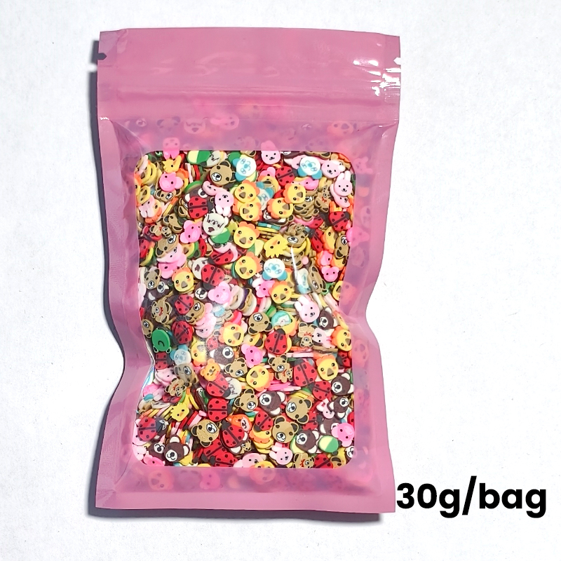 10 g/zak Fruit Plakjes Nail Art Decoraties Kerst Kerstman Bloemen 3D Polymeer Pailletten Klei Stickers DIY Nagels Accessoires