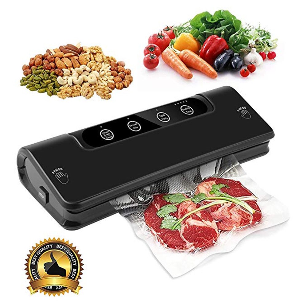 Vakuumförslutningsmaskin automatisk försegling påsar rullar pack  of 2 matsparare förvaringsförsegling en måltid sous vide matlagning torr fuktig lägen