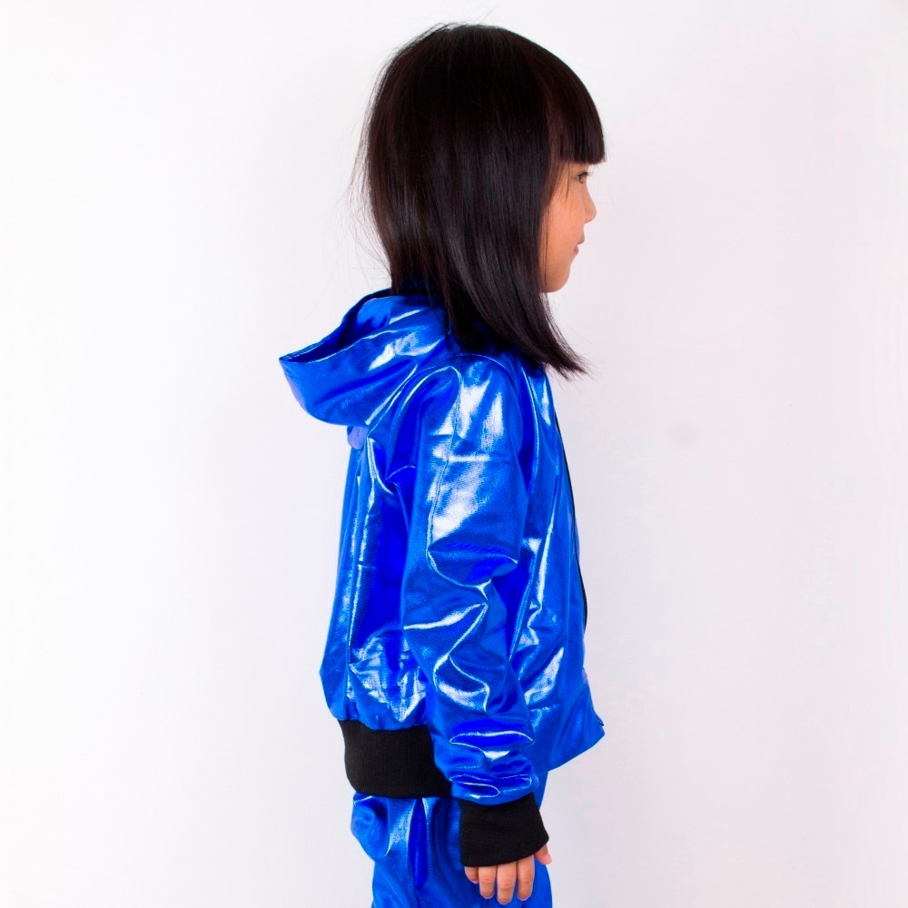 Heroprose Girls Boys Blue Jazz Hip Hop Dance Competition Coat Kid Clothing Clothes Dancing Stage Performance Jacket