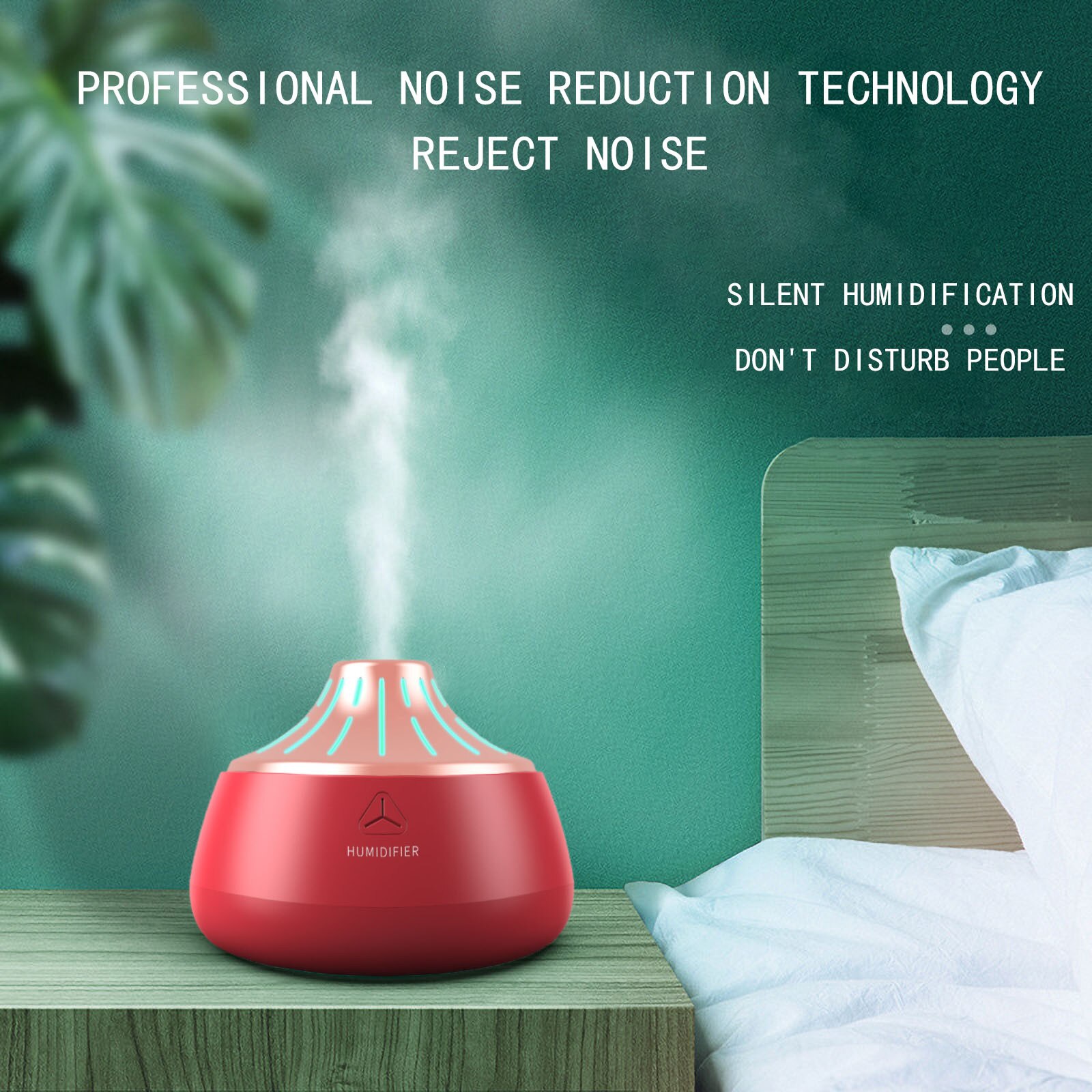 Humidificador de aire eléctrico, difusor de aceites esenciales ultrasónico de grano de madera, minigenerador de niebla Usb para el hogar, luz Led, 4 #: A