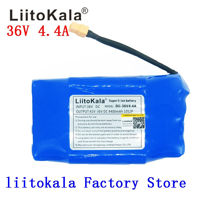 Paquete de batería de li-ion recargable de 36V, 4400mah, celda de iones de litio de 4,4 Ah para patinete eléctrico de equilibrio automático, uniciclo de aerotabla