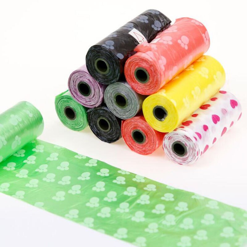 Biodegradable Pet Dog Poop Bag Zero Waste Dog Pooper Bags Paw Doggy Litter Poop Bag Dispenser Pets Products For Dogs