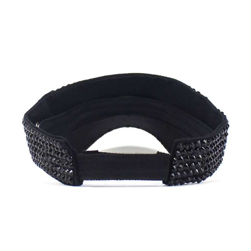 Summer Cotton Color Rhinestone Visors Adjustable Sun Protection Cap For Men and Women 05